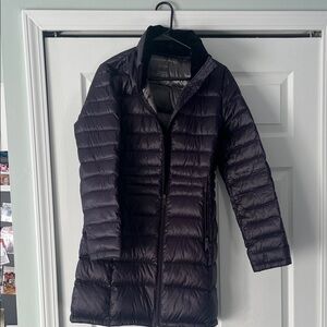 Andrew Marc Women's long purple Puffer Coat